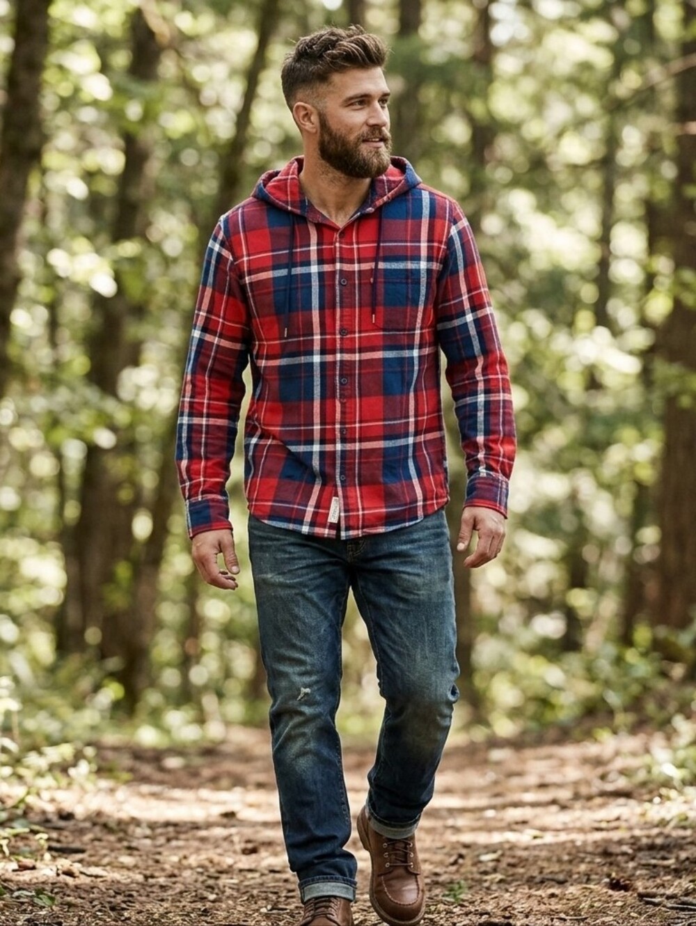 Levi's Hooded Classic Worker Flannel Medium